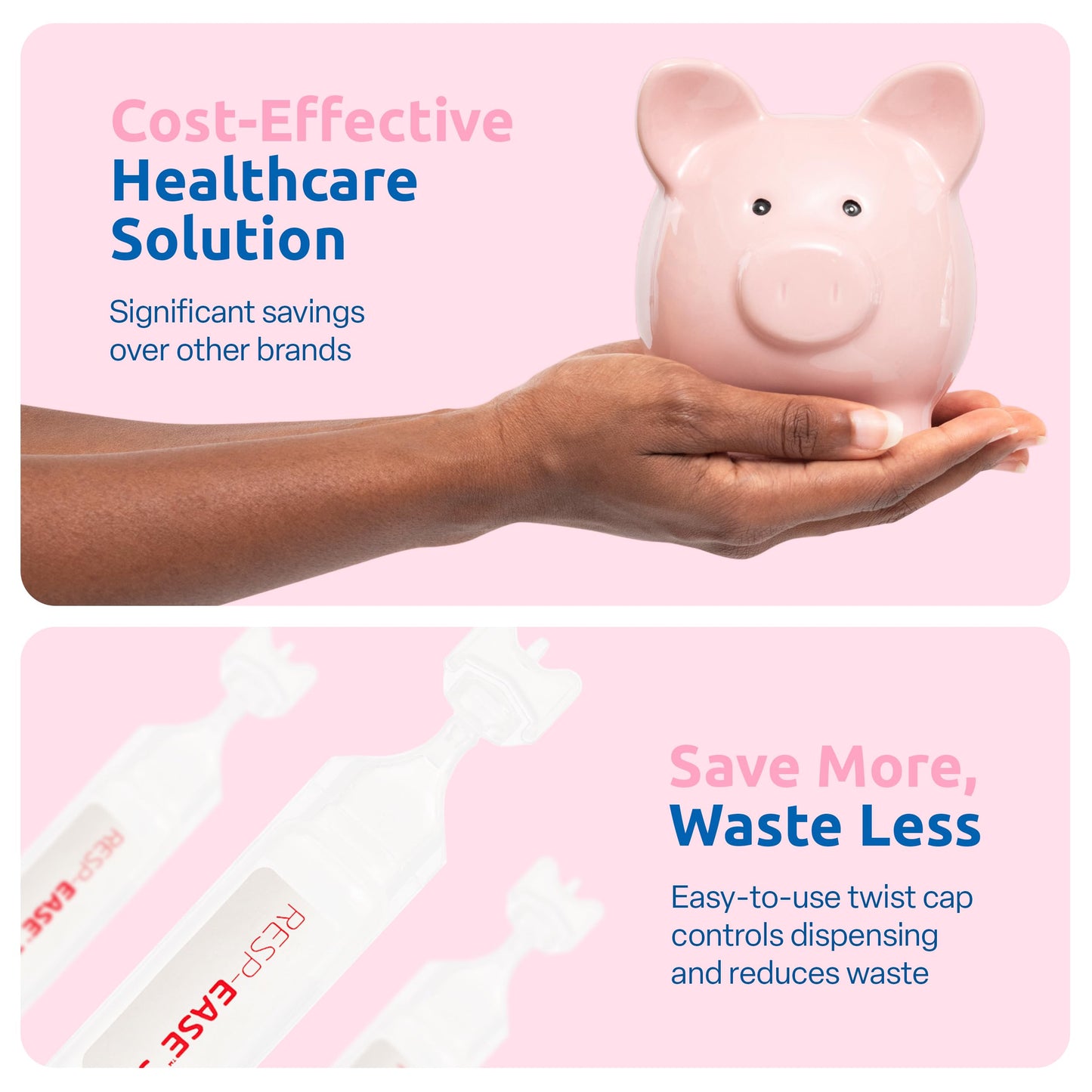 Resp-Ease 3% Saline Solution for Nebulizers and Nasal Cleansing – 240ml Bottle + 60x 4ml Ampoules