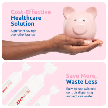 Resp-Ease 3% Saline Solution for Nebulizers and Nasal Cleansing – 240ml Bottle + 60x 4ml Ampoules