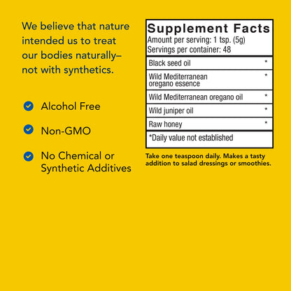 North American Herb & Spice Resp-Immune 4 oz – Immune & Respiratory Support with Black Seed, Oregano P73 Oil & Raw Honey