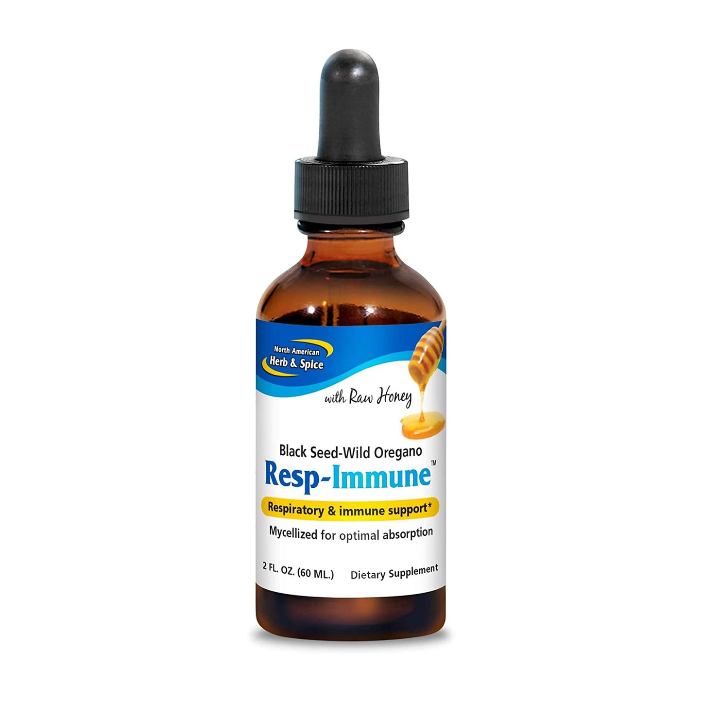 Resp-Immune 2 oz – Black Seed, Oregano P73 Oil & Raw Honey | North American Herb & Spice