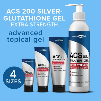 Results RNA ACS 200 Silver-Glutathione Gel – Advanced Colloidal Silver for Wound Care (2 oz)