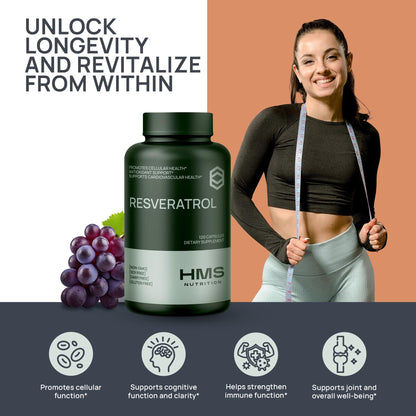 Resveratrol 1400mg 120 Capsules | High Potency Trans-Resveratrol, Antioxidants & Heart Health