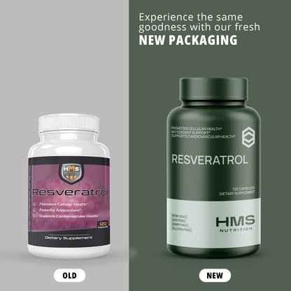 Resveratrol 1400mg 120 Capsules | High Potency Trans-Resveratrol, Antioxidants & Heart Health
