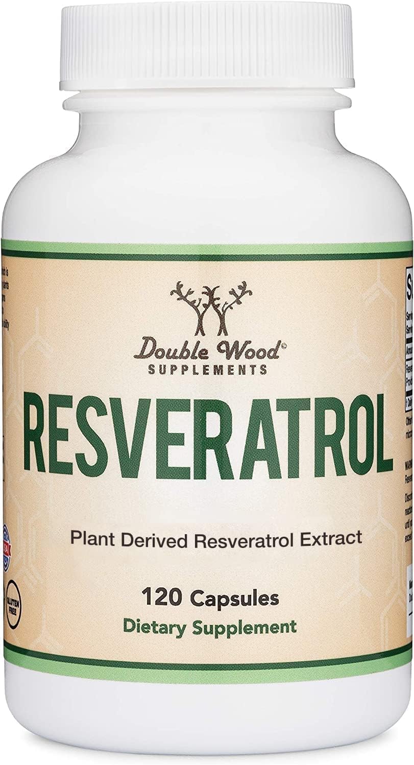 Resveratrol 500mg Supplement – 120 Capsules | 50% Trans-Resveratrol | Double Wood