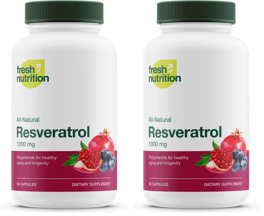 Resveratrol Supplement 750mg – Trans-Resveratrol, Extra Strength (90 Capsules, Pack of 2) – Vegan, Non-GMO, Gluten-Free BritishVita | Premium UK Vitamins & Wellness Supplements