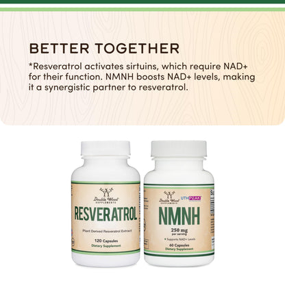 Resveratrol 500mg Supplement – 120 Capsules | 50% Trans-Resveratrol | Double Wood