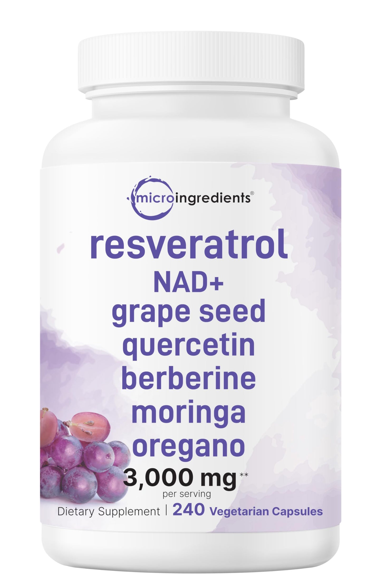 Resveratrol NAD 3,000mg – 240 Veggie Caps | NMNH 11-in-1 Antioxidant Blend