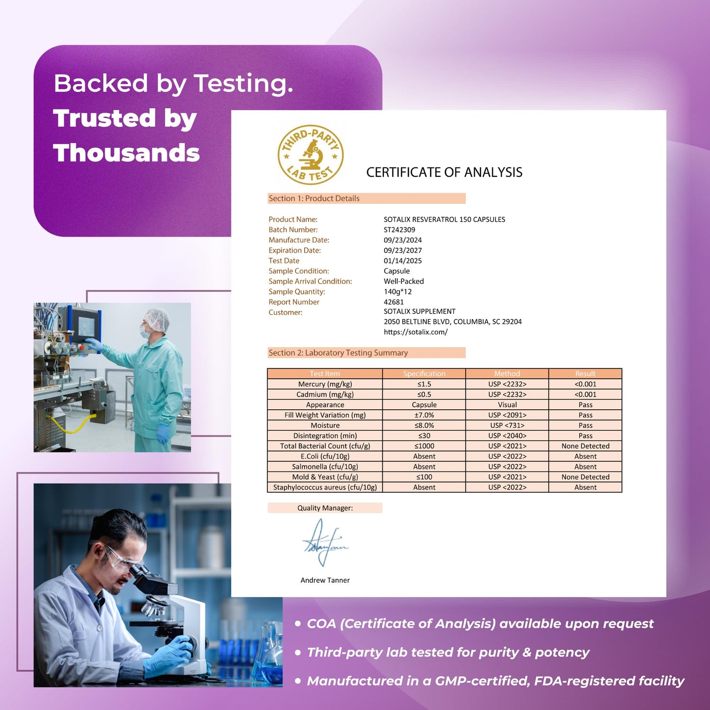Resveratrol with Grape Seed + Quercetin, Berberine & Milk Thistle - USA Made