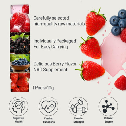 NAD 1000mg with Resveratrol – Liposomal NAD+ Berry Drink (30 Packs)