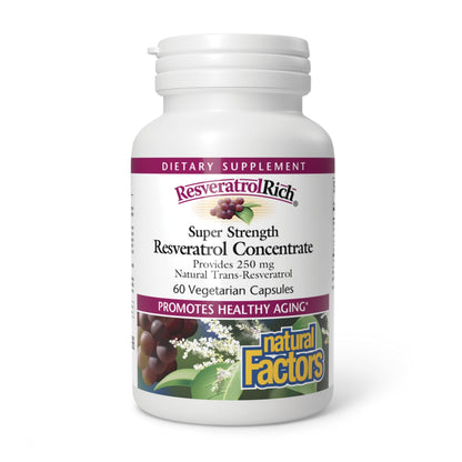 ResveratrolRich by Natural Factors - Super Strength Resveratrol Concentrate - 60 Capsules