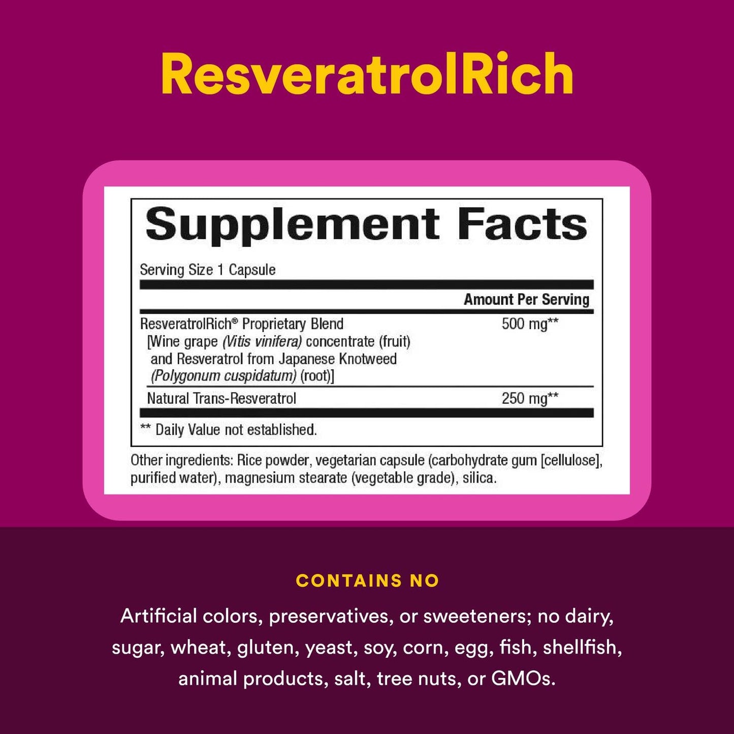 ResveratrolRich by Natural Factors - Super Strength Resveratrol Concentrate - 60 Capsules