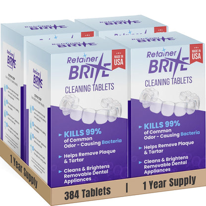 Retainer Brite – 384 Tablets (1 Year Supply) for Clear Aligners & Retainers