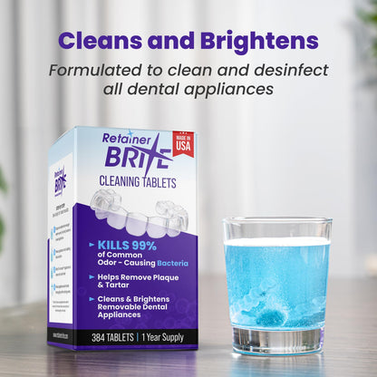 Retainer Brite – 384 Tablets (1 Year Supply) for Clear Aligners & Retainers