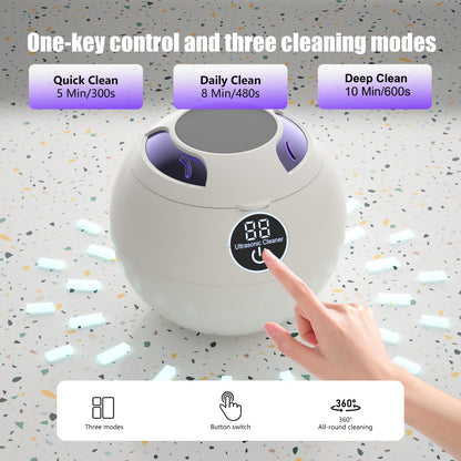Retainer Cleaner Machine 45kHz Ultrasonic – 200ML, 3 Cleaning Modes