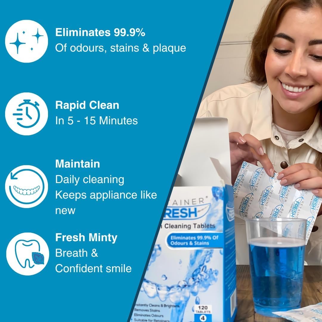 Retainer Cleaner Tablets – 36 Count | Aligners, Dentures & Mouth Guards