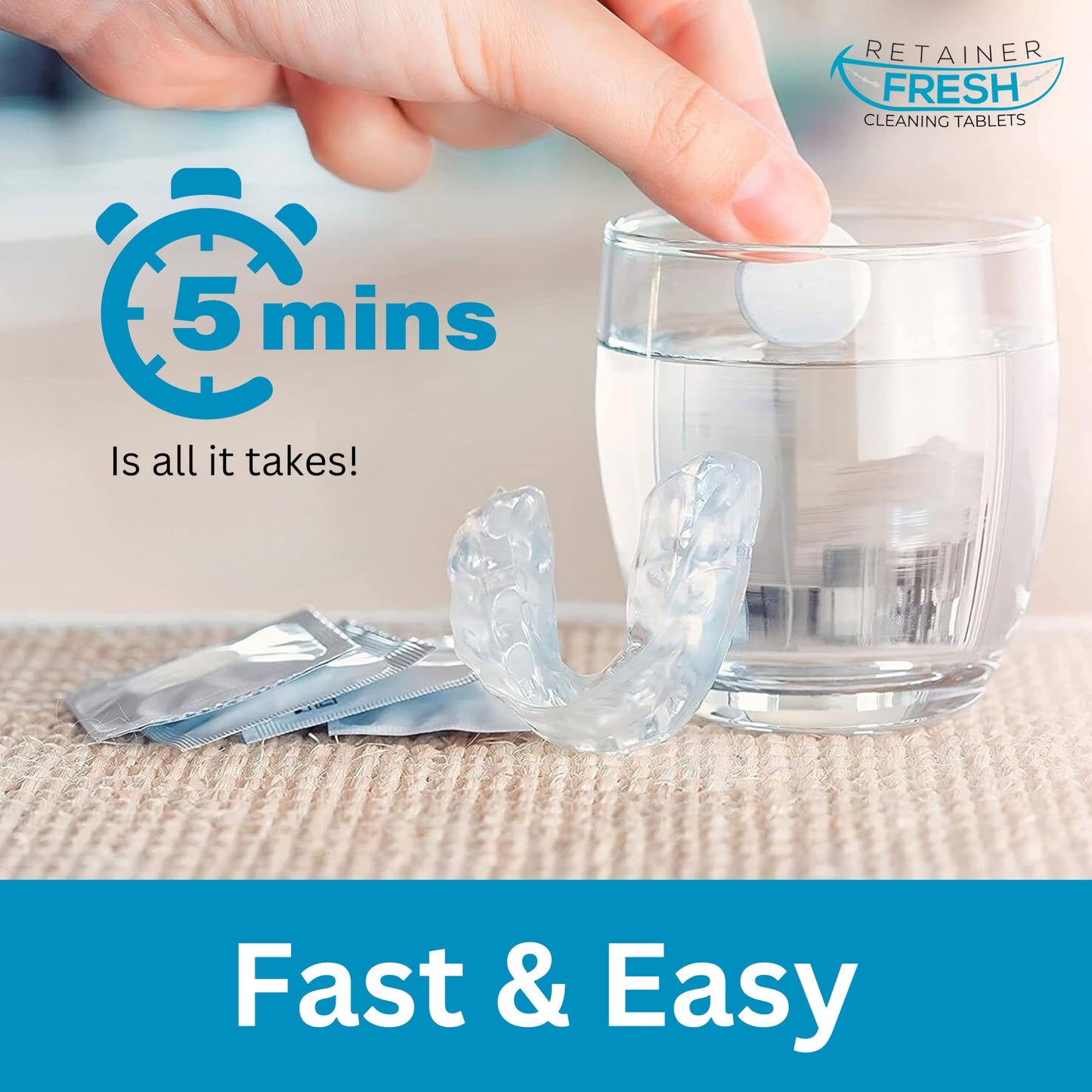 Retainer Cleaner Tablets – 36 Count | Aligners, Dentures & Mouth Guards