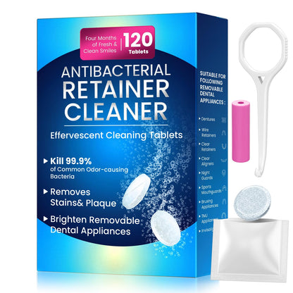 Retainer Cleaner Tablets for Invisalign - 120 Sulphate-Free Kit
