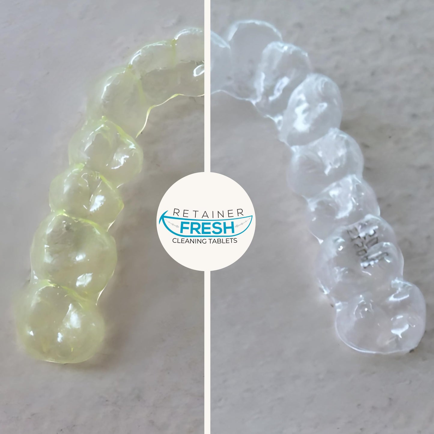 Retainer Cleaning Kit & Tablets – 36 Tabs (1 Month) | Cleaners for Aligners, Mouth Guards & Dentures