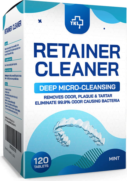 Retainer & Denture Cleaner Tablets – 120 Pcs (4 Months) for Aligners & Mouth Guards