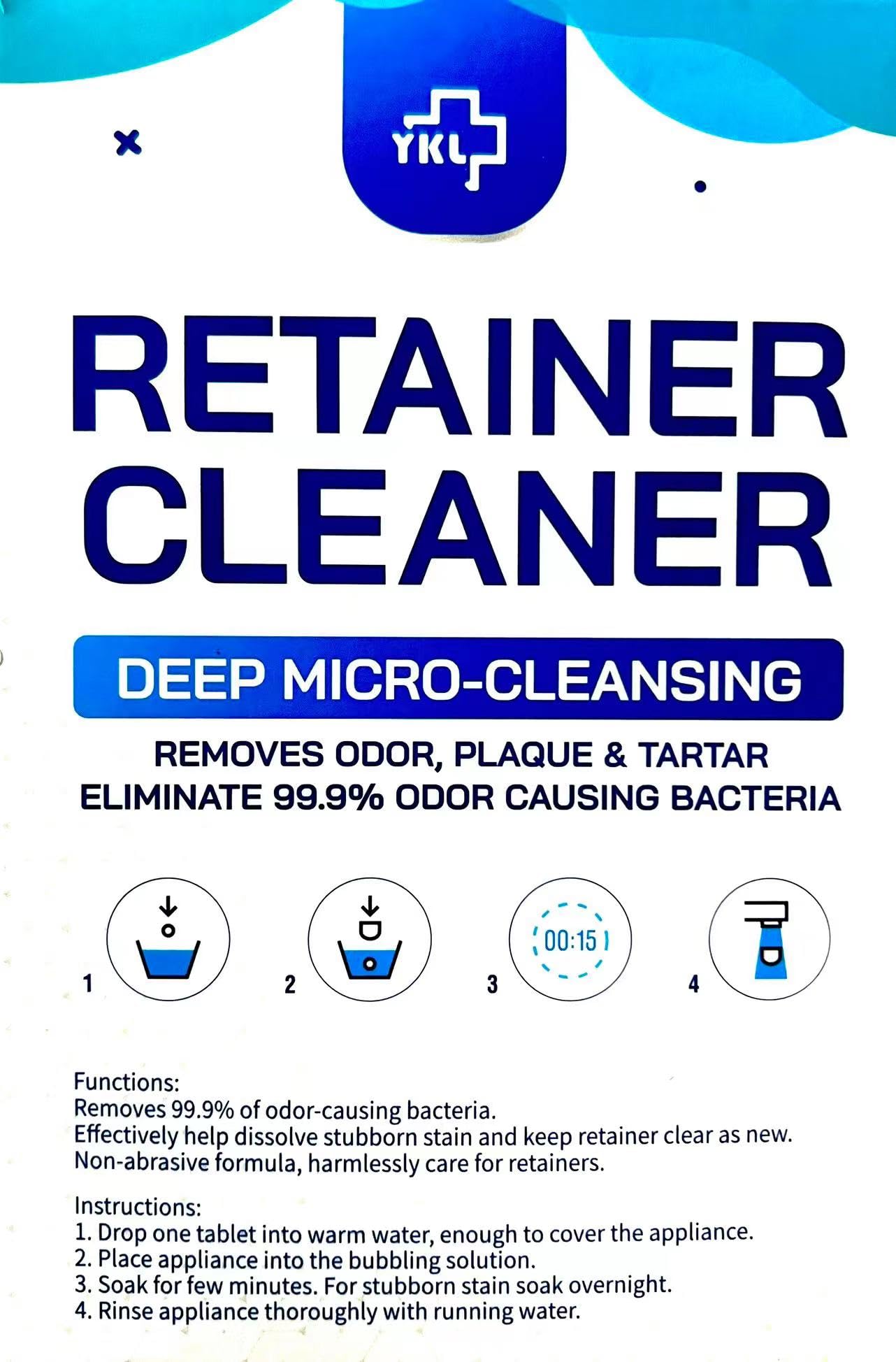 Retainer & Denture Cleaner Tablets – 120 Pcs (4 Months) for Aligners & Mouth Guards