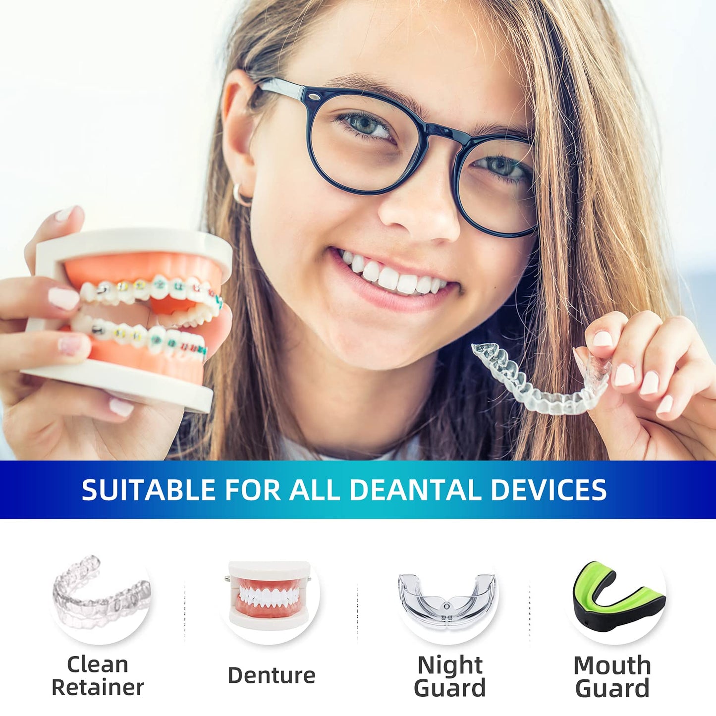 Retainer & Denture Cleaner Tablets – 120 Pcs (4 Months) for Aligners & Mouth Guards