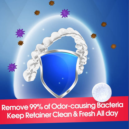 Retainer & Denture Cleaner Tablets – 120 Pcs (4 Months) for Aligners & Mouth Guards