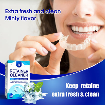 Retainer & Denture Cleaner Tablets – 120 Pcs (4 Months) for Aligners & Mouth Guards