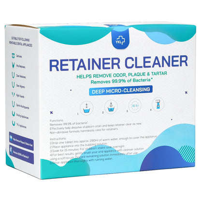 Retainer & Denture Cleaner Tablets (240 Count) - Dental Aligner, Mouth & Night Guards, False Teeth Cleaning
