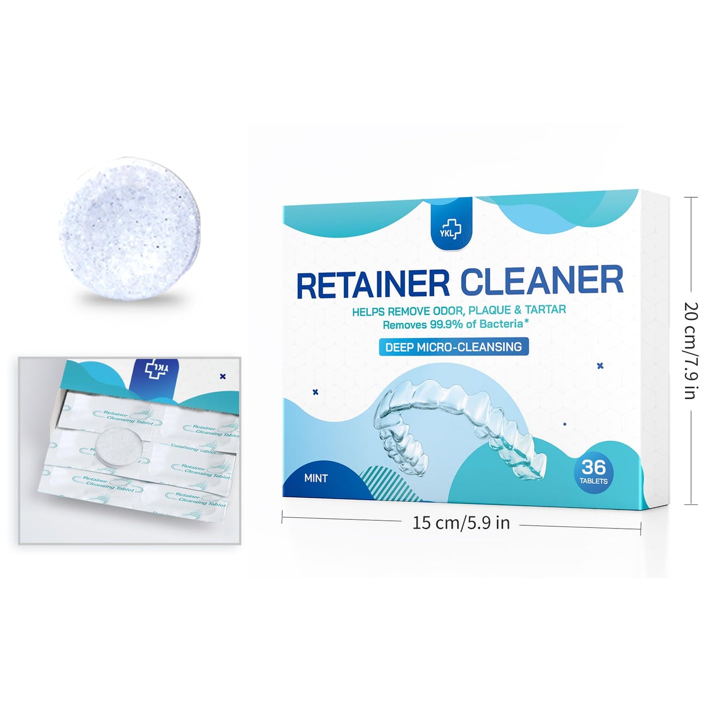 Retainer & Denture Cleaner Tablets – 36 Tabs (1 Month) for Aligners & Mouth Guards