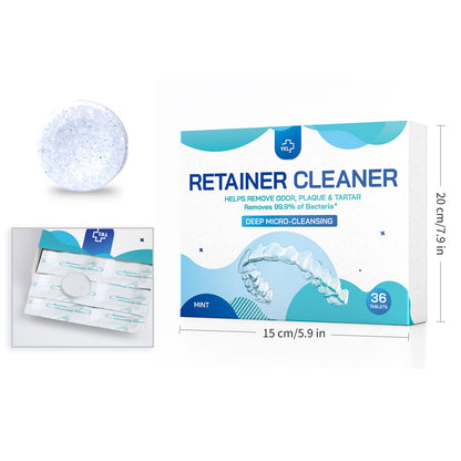 Retainer & Denture Cleaner Tablets – 36 Tabs (1 Month) for Aligners & Mouth Guards