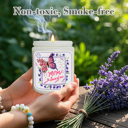 Christmas Gifts for Mom - Lavender Eucalyptus Soy Wax Candle | 50-Hour Burn