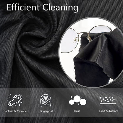 Extra Large 12x12 Microfiber Cleaning Cloths – 5-Pack for Eyeglasses & Screens