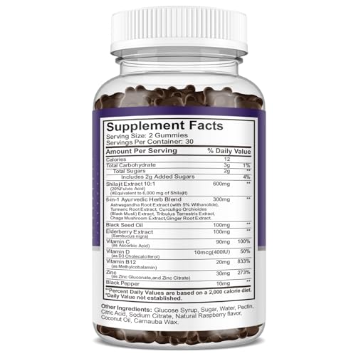 ReviNutra Shilajit Gummies | Himalayan Organic 14-in-1 Complex for Energy, Cognition & Immunity