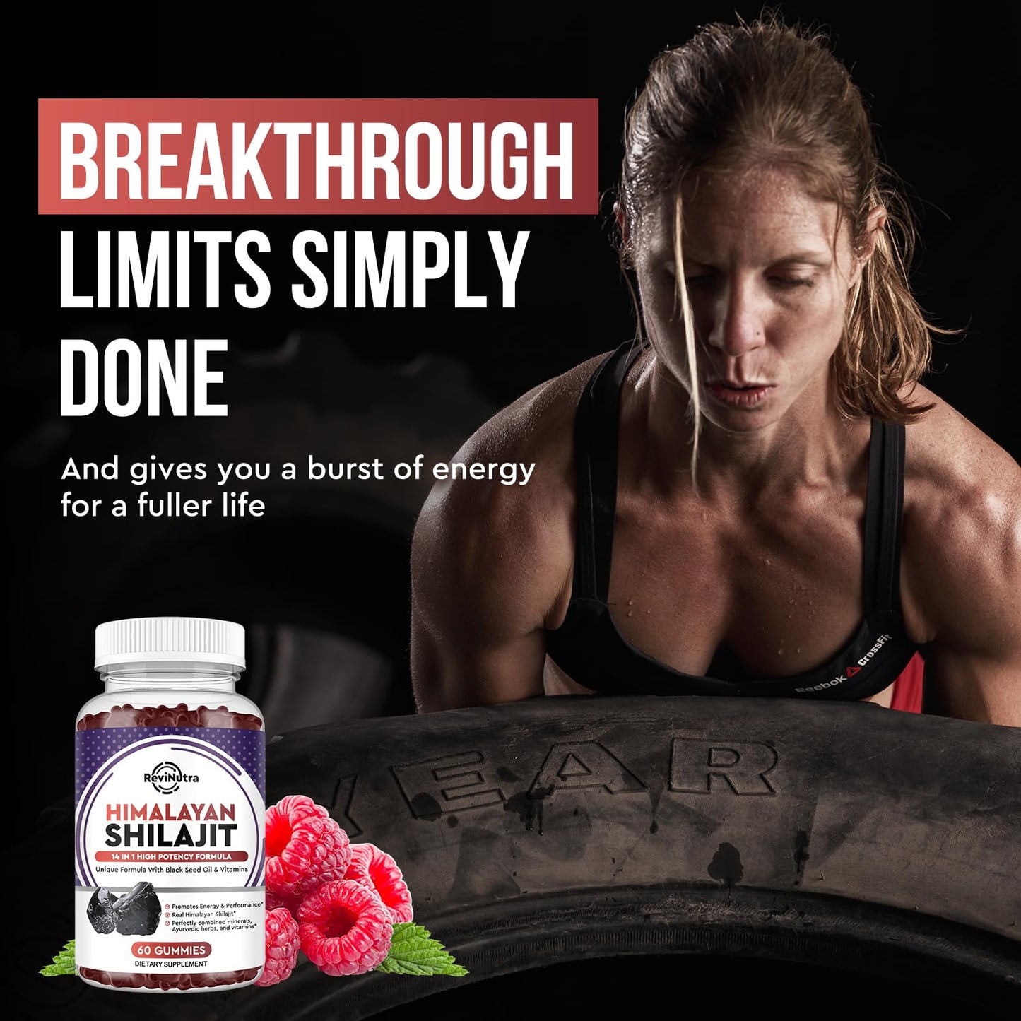 ReviNutra Shilajit Gummies | Himalayan Organic 14-in-1 Complex for Energy, Cognition & Immunity