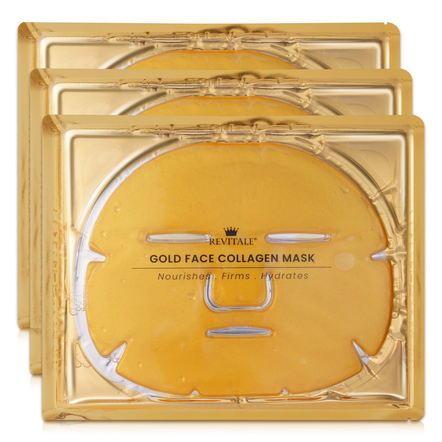 Revitale 24K Gold Face Collagen Mask - Nourishes, Firms & Hydrates