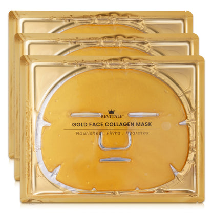 Revitale 24K Gold Face Collagen Mask - Nourishes, Firms & Hydrates