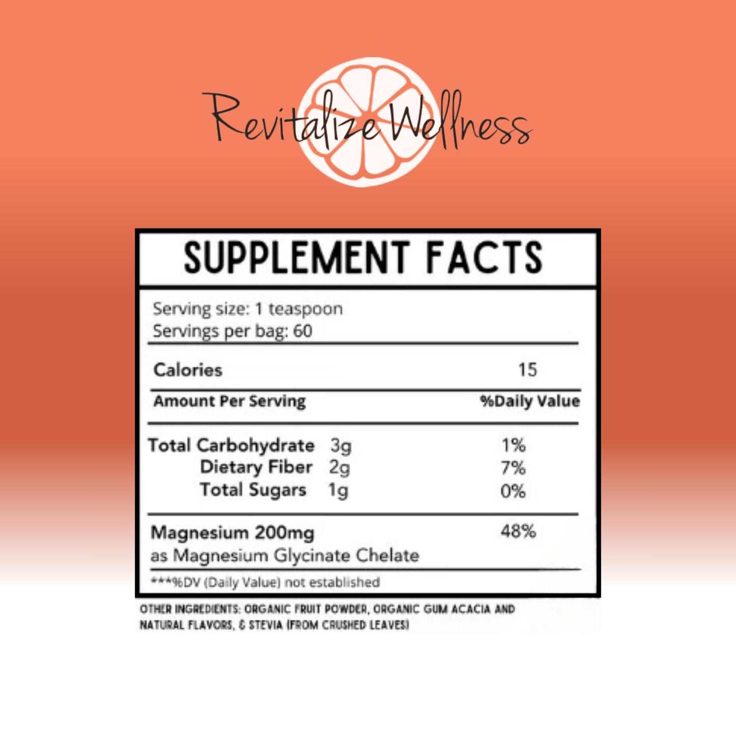 Revitalize Mag Defense Powder: 200 mg Magnesium Glycinate, 60 Servings