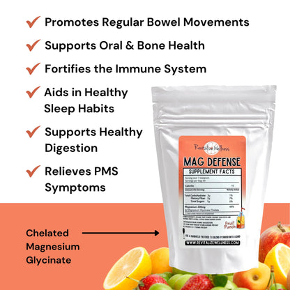 Revitalize Mag Defense Powder: 200 mg Magnesium Glycinate, 60 Servings