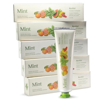 Revitin Toothpaste – Fluoride-Free Prebiotic Mint Gel | Pack of 5