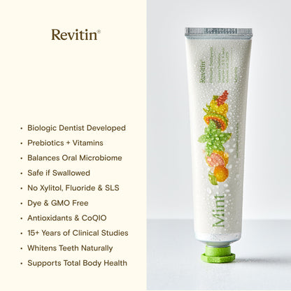 Revitin Toothpaste – Fluoride-Free Prebiotic Mint Gel | Pack of 5