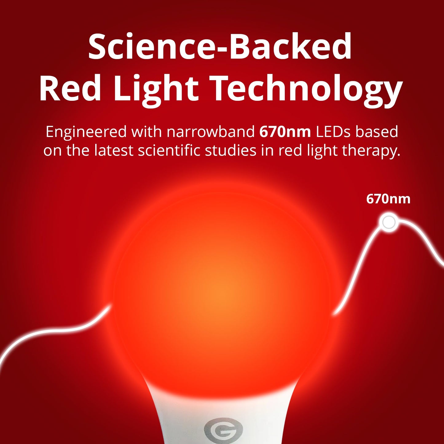 Revive - 670nm Red Light Bulb by Gamma - Sleep Therapy - Melatonin Promoting Natural Sleep Aid