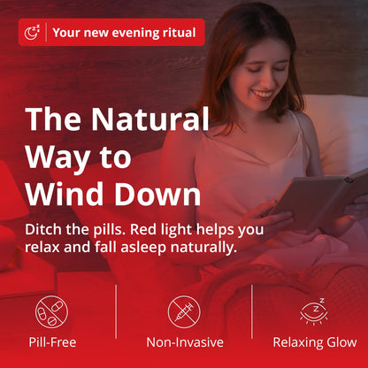 Revive - 670nm Red Light Bulb by Gamma - Sleep Therapy - Melatonin Promoting Natural Sleep Aid