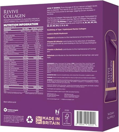 Revive Collagen Menopause Drink (14 Days) – Menopause Max | High-Strength Marine Collagen