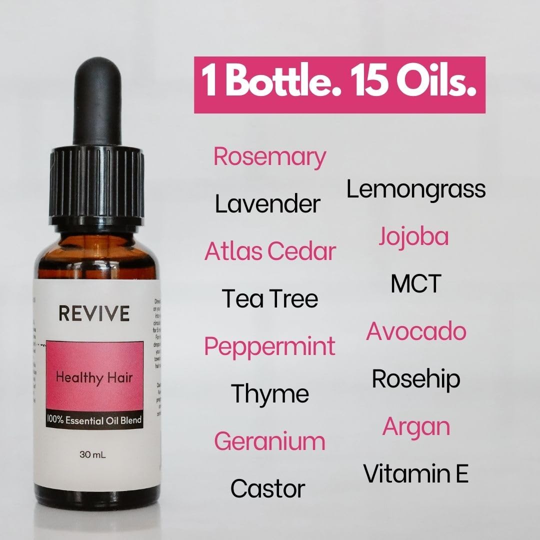 Healthy Hair Essential Oil Blend by Revive Essential Oils - 100% Pure Therapeutic Grade for Diffuser, Humidifier, Massage, Aromatherapy, Skin & Hair Care