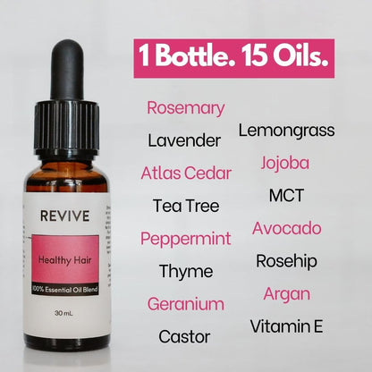 Healthy Hair Essential Oil Blend by Revive Essential Oils - 100% Pure Therapeutic Grade for Diffuser, Humidifier, Massage, Aromatherapy, Skin & Hair Care