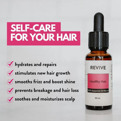 Healthy Hair Essential Oil Blend by Revive Essential Oils - 100% Pure Therapeutic Grade for Diffuser, Humidifier, Massage, Aromatherapy, Skin & Hair Care