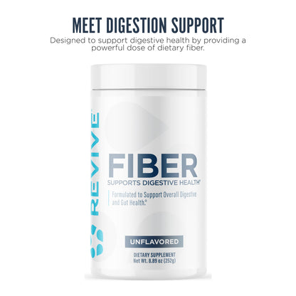 Revive MD Fiber Supplement for Digestive Health – 5g Fiber per Serving with Psyllium Husk (Unflavored, 30 Servings)