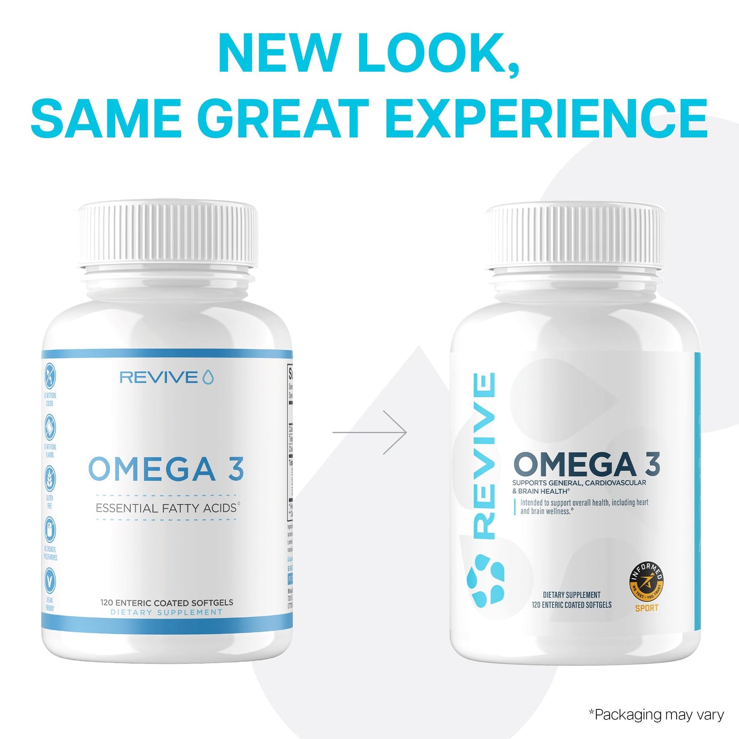 Revive MD Omega-3 Fish Oil Softgels – EPA & DHA for Heart, Brain & Joints | Vegan-Friendly, Gluten-Free (120 Softgels, 60 Servings)