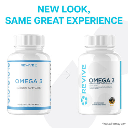 Revive MD Omega-3 Fish Oil Softgels – EPA & DHA for Heart, Brain & Joints | Vegan-Friendly, Gluten-Free (120 Softgels, 60 Servings)