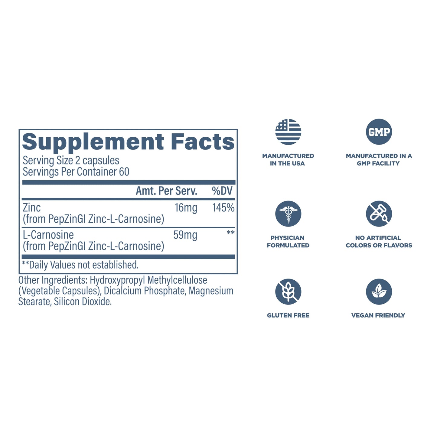 Revive MD Zinc Carnosine Supplement – Gut Health & Immune Support (120 Capsules)